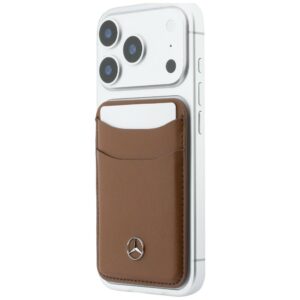 Dėklas Mercedes Grill Pattern & Card Wallet Leather MagSafe, skirtas iPhone 18 Pro Max/17 Pro Max, kupranugario spalvos - Image 9
