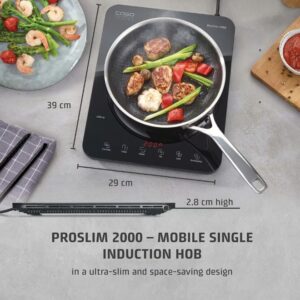 Mini indukcinė kaitlentė Caso ProSlim 2000, 02236, 29 cm, juoda - Image 2