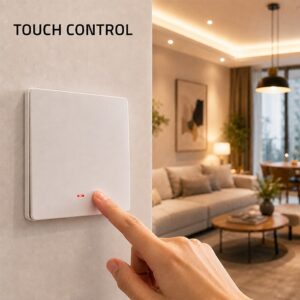 Qoltec 52719 Išmanusis 1 grupės šviesos jungiklis | WiFi | Laikmatis | Tuya | Išmanusis gyvenimas | Balta - Image 3