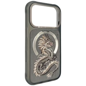 Nimmy Magnetic Fantasy Animal MagSafe dėklas, skirtas iPhone 18 Pro Max / 17 Pro Max, pilkas - Image 2