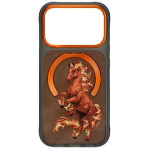 Dėklas Nimmy Magnetic Fantasy Animal MagSafe, skirtas iPhone 18 Pro / iPhone 17 Pro, oranžinis
