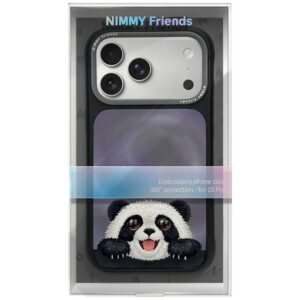 Dėklas Nimmy Big Eyed Lying Giant Panda MagSafe, skirtas iPhone 18 Pro / 17 Pro, juodas - Image 7