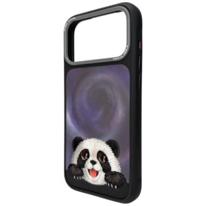 Dėklas Nimmy Big Eyed Lying Giant Panda MagSafe, skirtas iPhone 18 Pro Max / 17 Pro Max, juodas - Image 4