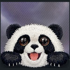Dėklas Nimmy Big Eyed Lying Giant Panda MagSafe, skirtas iPhone 18 Pro Max / 17 Pro Max, juodas - Image 6