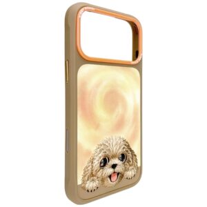 Dėklas Nimmy Big Eyed Lying Teddy Poodle, skirtas iPhone 18 Pro / 17 Pro, rudas - Image 5