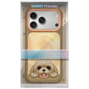 Dėklas Nimmy Big Eyed Lying Teddy Poodle, skirtas iPhone 18 Pro / 17 Pro, rudas - Image 7