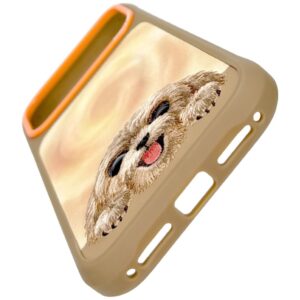 Dėklas Nimmy Big Eyed Lying Teddy Poodle, skirtas iPhone 18 Pro Max / 17 Pro Max, rudas - Image 3