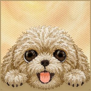 Dėklas Nimmy Big Eyed Lying Teddy Poodle, skirtas iPhone 18 Pro Max / 17 Pro Max, rudas - Image 6