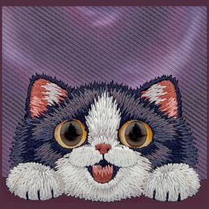 Dėklas Nimmy Big Eyed Lying Cream Cat MagSafe, skirtas iPhone 18 Pro / 17 Pro, violetinis - Image 6