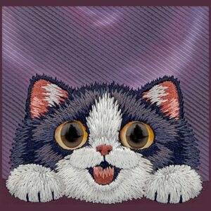 Dėklas Nimmy Big Eyed Lying Cream Cat MagSafe, skirtas iPhone 18 Pro Max / 17 Pro Max, violetinis - Image 6