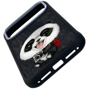 Dėklas Nimmy Big Eyed Giant Panda, skirtas iPhone 18 Pro / 17 Pro, juodas - Image 4