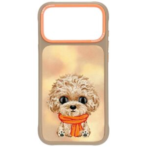 Dėklas Nimmy Big Eyed Teddy Poodle, skirtas iPhone 18 Pro / 17 Pro, rudas