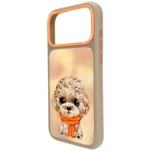 Dėklas Nimmy Big Eyed Teddy Poodle, skirtas iPhone 18 Pro / 17 Pro, rudas - Image 2