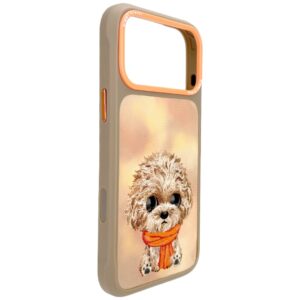 Dėklas Nimmy Big Eyed Teddy Poodle, skirtas iPhone 18 Pro / 17 Pro, rudas - Image 3