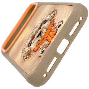 Dėklas Nimmy Big Eyed Teddy Poodle, skirtas iPhone 18 Pro / 17 Pro, rudas - Image 4