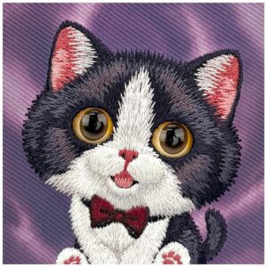 Dėklas Nimmy Big Eyed Cream Cat, skirtas iPhone 18 Pro Max / 17 Pro Max, violetinis - Image 6