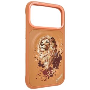 Dėklas Nimmy Lion MagSafe, skirtas iPhone 17 Pro Max / 18 Pro Max, oranžinis - Image 3