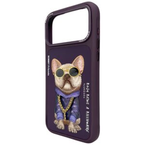 Dėklas Nimmy Glasses Cool Dog, skirtas iPhone 18 Pro / 17 Pro, violetinis - Image 3
