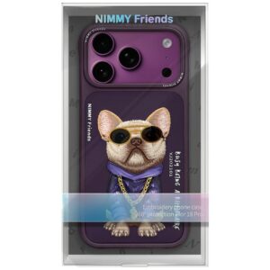 Dėklas Nimmy Glasses Cool Dog, skirtas iPhone 18 Pro / 17 Pro, violetinis - Image 7