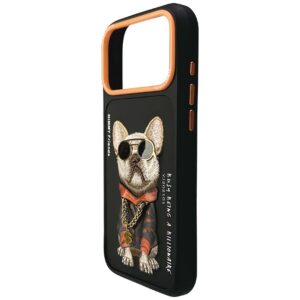 Dėklas Nimmy Glasses Cool Dog, skirtas iPhone 17 Pro / 18 Pro, juodas - Image 3