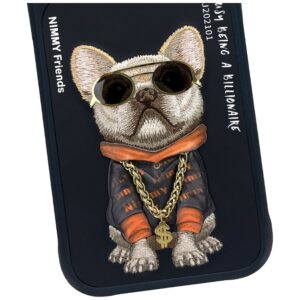 Dėklas Nimmy Glasses Cool Dog, skirtas iPhone 17 Pro Max / 18 Pro Max, juodas - Image 5