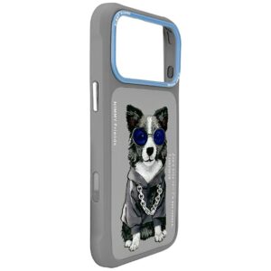 Dėklas Nimmy Glasses Cool Dog, skirtas iPhone 17 Pro / 18 Pro, pilkas - Image 6