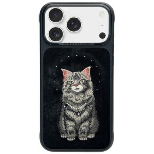 Dėklas Nimmy Lucky Fashion Cat MagSafe, skirtas iPhone 17 Pro / 18 Pro, juodas