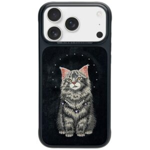Dėklas Nimmy Lucky Fashion Cat MagSafe, skirtas iPhone 17 Pro Max / 18 Pro Max, juodas