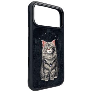 Dėklas Nimmy Lucky Fashion Cat MagSafe, skirtas iPhone 17 Pro Max / 18 Pro Max, juodas - Image 3