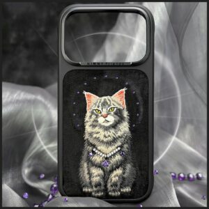Dėklas Nimmy Lucky Fashion Cat MagSafe, skirtas iPhone 17 Pro Max / 18 Pro Max, juodas - Image 7