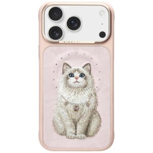 Dėklas Nimmy Lucky Fashion Cat MagSafe, skirtas iPhone 17 Pro / 18 Pro, rožinis