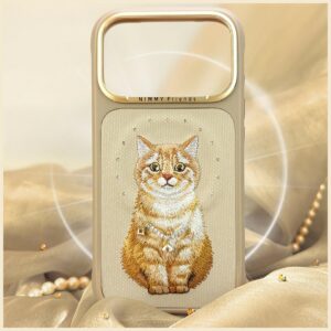 Dėklas Nimmy Lucky Fashion Cat MagSafe, skirtas iPhone 17 Pro / 18 Pro, rudas - Image 7