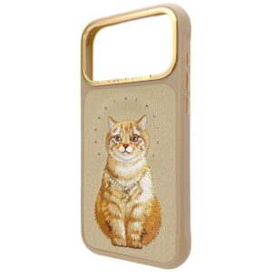Dėklas Nimmy Lucky Fashion Cat MagSafe, skirtas iPhone 17 Pro Max / 18 Pro Max, rudas - Image 2