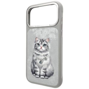 Dėklas Nimmy Lucky Fashion Cat MagSafe, skirtas iPhone 17 Pro / 18 Pro, pilkas - Image 2
