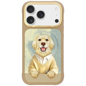 Dėklas Nimmy Gentle Pets Series Dog MagSafe, skirtas iPhone 17 Pro Max / 18 Pro Max, rudas