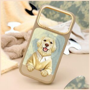 Dėklas Nimmy Gentle Pets Series Dog MagSafe, skirtas iPhone 17 Pro Max / 18 Pro Max, rudas - Image 7