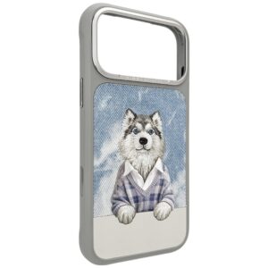 Dėklas Nimmy Gentle Pets Series Dog MagSafe, skirtas iPhone 17 Pro / 18 Pro, pilkas - Image 3