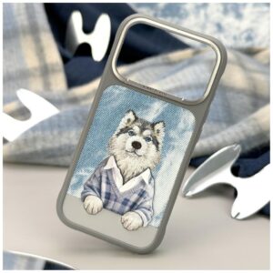 Dėklas Nimmy Gentle Pets Series Dog MagSafe, skirtas iPhone 17 Pro / 18 Pro, pilkas - Image 7