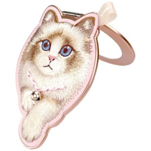 Magnetinis dėklas Nimmy Denim Fashion Ragdoll Cat rožinis - Image 3
