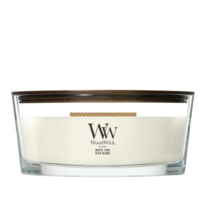 Kvapioji žvakė, elipsė WOODWICK White Teak, 1 vnt.