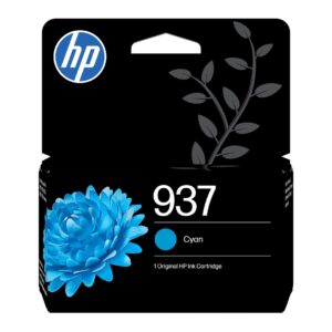 HP 937 Cyan Original Ink Cartridge - Image 1