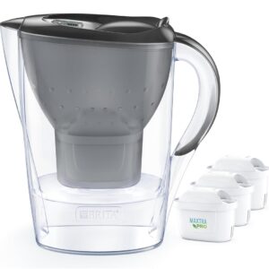 Brita Marella + 3 Maxtra Pro Pure Performance Ąsočio vandens filtras 2,4 L Permatomas, Pilka - Image 2