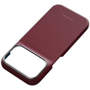 Dėklas PITAKA Edge Argyle MagSafe, skirtas iPhone 18 Pro / 17 Pro, bordo spalvos - Image 7