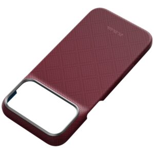 Dėklas PITAKA Edge Argyle MagSafe, skirtas iPhone 18 Pro Max / 17 Pro Max, bordo spalvos - Image 8