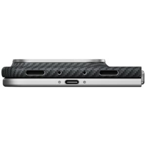 Dėklas PITAKA Edge Case MagSafe, skirtas iPhone, Duo, juoda-pilka - Image 10