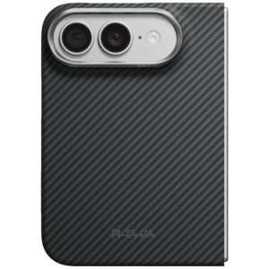 Dėklas PITAKA Edge Case MagSafe, skirtas iPhone, Duo, juoda-pilka - Image 1