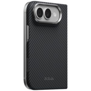 Dėklas PITAKA Edge Case MagSafe, skirtas iPhone, Duo, juoda-pilka - Image 2