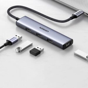 Ugreen USB Type-C šakotuvas - 4× USB 3.2 Gen 1 Sidabrinis - Image 2