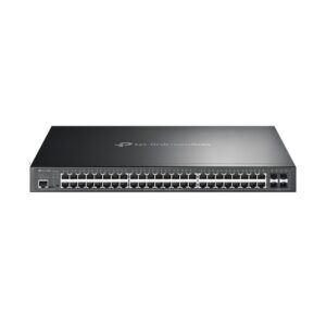 TP-Link Omada SG3452P tinklo komutatorius Valdomas L2/L3 Gigabit Ethernet (10/100/1000) Maitinimas per Eternetą (PoE) 1U Juoda