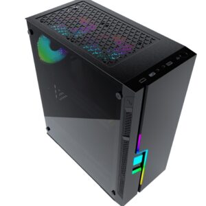 Gembird ATX Fornax 2000 RGB dėklas, RGB foninis apšvietimas, juoda spalva - Image 2